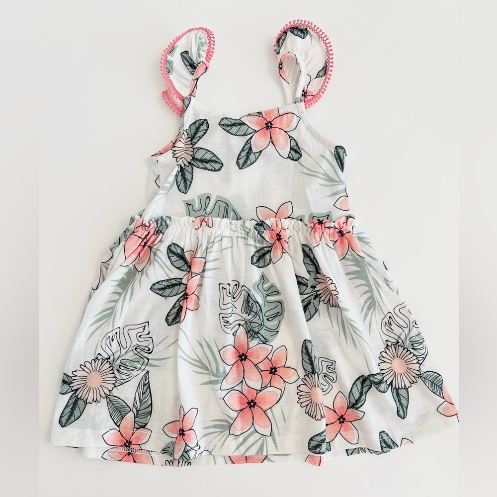 JESSICA SIMPSON Toddler Girls 2T Pink and White Floral Kids Dress - Like New - Picture 2 of 7